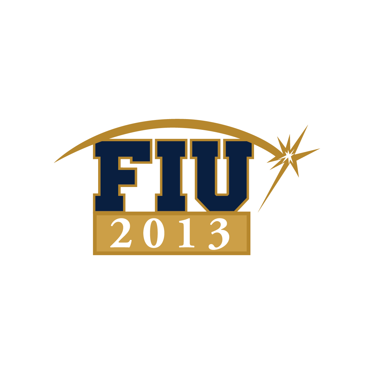 The pin for 2013 was a navy blue FIU with a gold spark over it and 2013 in gold under FIU