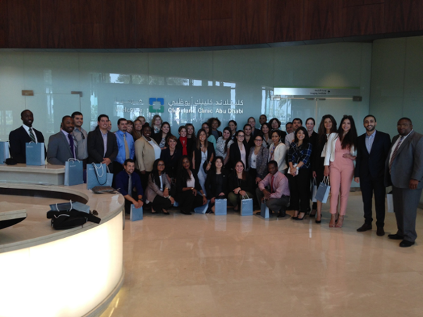 Group photo at Clevland Clinic Abu Dhabi