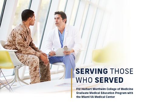 Veteran speaking with a doctor - Serving those who served