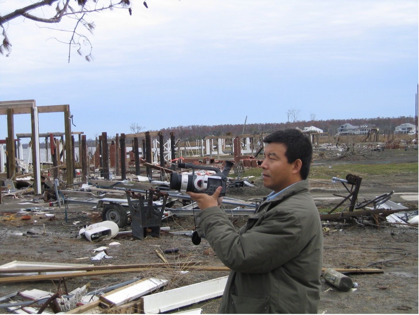 Dr. Keqi Zhang taking a video